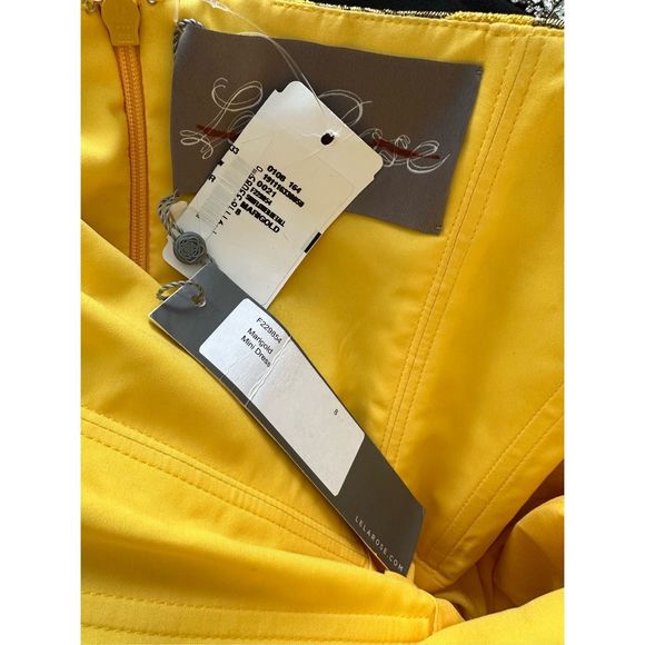 Lela Rose Sunflower Metallic Jacquard Minidress Size 8 $1690 - Picture 11 of 12